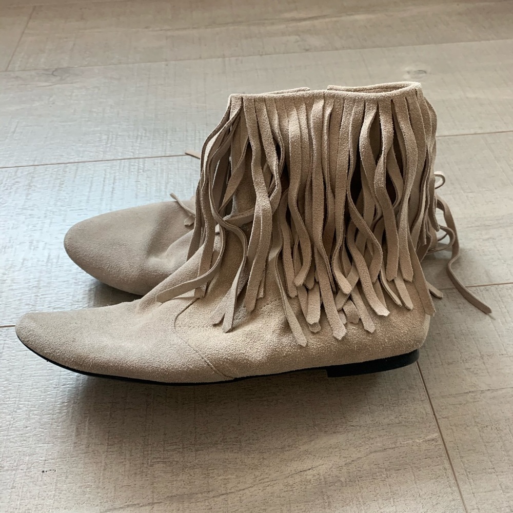 Sam edelman fringe suede boots
